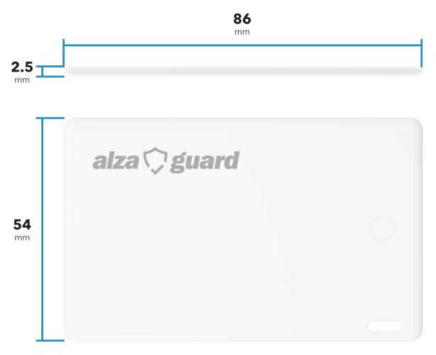 Bluetooth lokalizačný čip AlzaGuard Hero SlimTag with FindMy biely